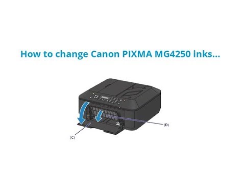 How to change Canon PIXMA MG4250 cartridges - YouTube