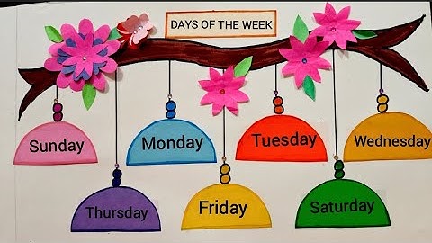 Days Of The Week Chart | Days Of The Week TLM | Primary School TLM | Days Of The Week Project