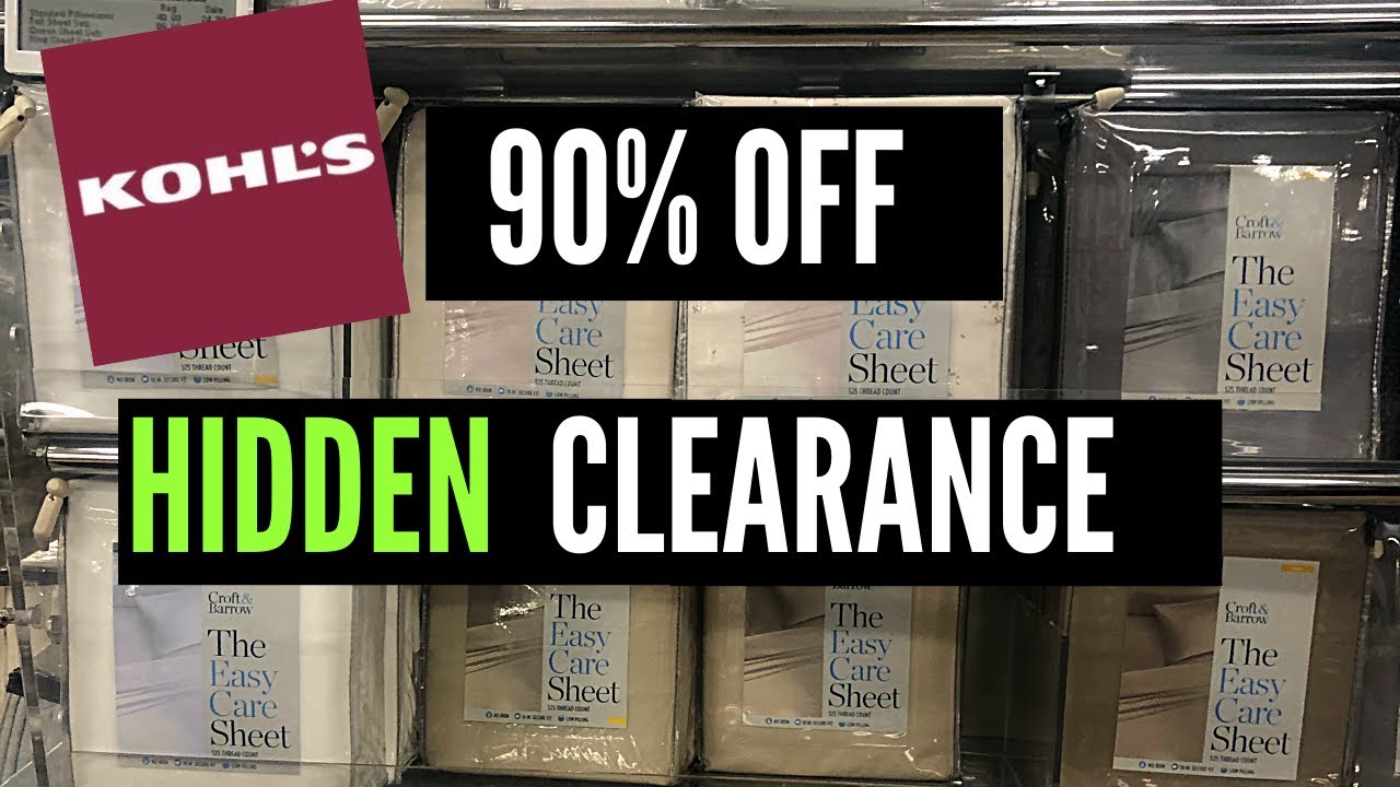KOHLS 90 OFF HIDDEN CLEARANCE SHEETS & BEAUTY SETS YouTube