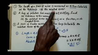 Estimation P1- Absolute error, relative error and % error