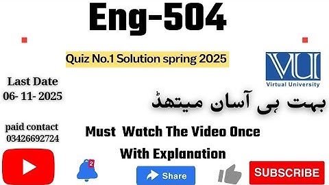 ENG504 - Second Language Acquisition (Quiz 1) 💯 Percent Correct Paid Whatsapp 03426692724