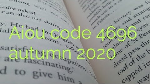 Aiou code 4696 autumn 2020