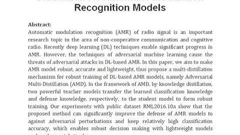 Learn to Defend  Adversarial Multi Distillation for Automatic Modulation Recognition Models