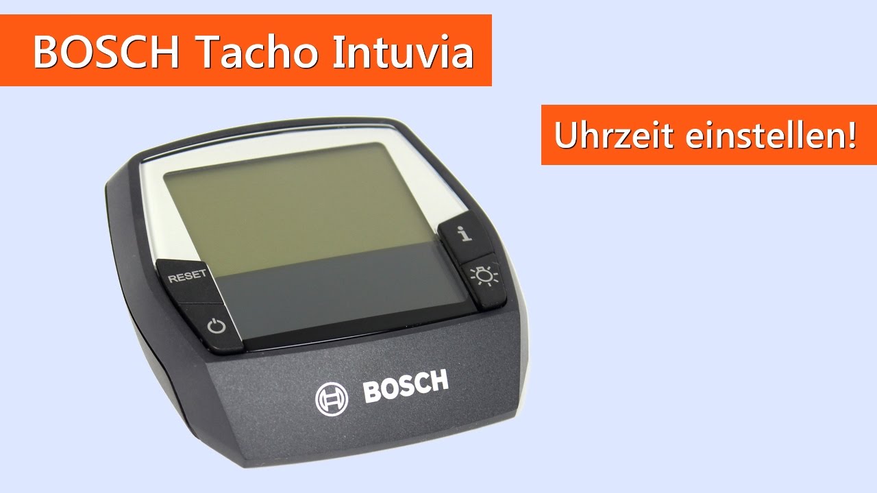 Bosch Tacho Intuvia EBike Uhrzeit einstellen YouTube