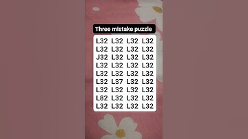 Three mistake puzzle #brainteaser #find #search #shortvideo