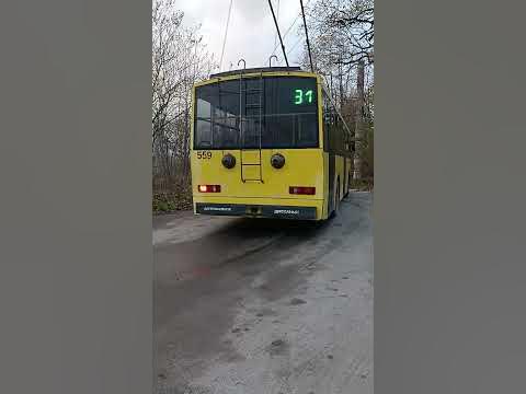 тролейбус Львів шкода 14 тр маршруту 31 - YouTube