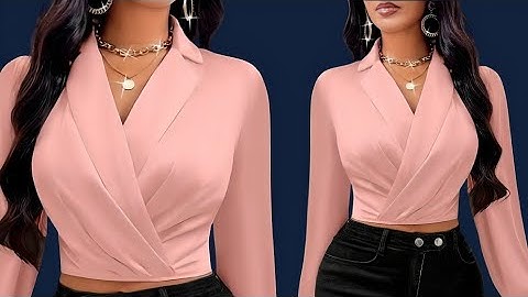 ✅ Sew This Stunning Wrap Notched Collar | Easy Pattern Drafting 🧵
