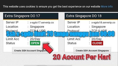 Membuat SSH X-SGDO di Fastssh Limit 20/hari tanpa  begadang