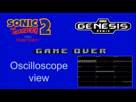 Sonic The Hedgehog 2 GG SMS Game Over Sega Genesis Remix Oscilloscope View