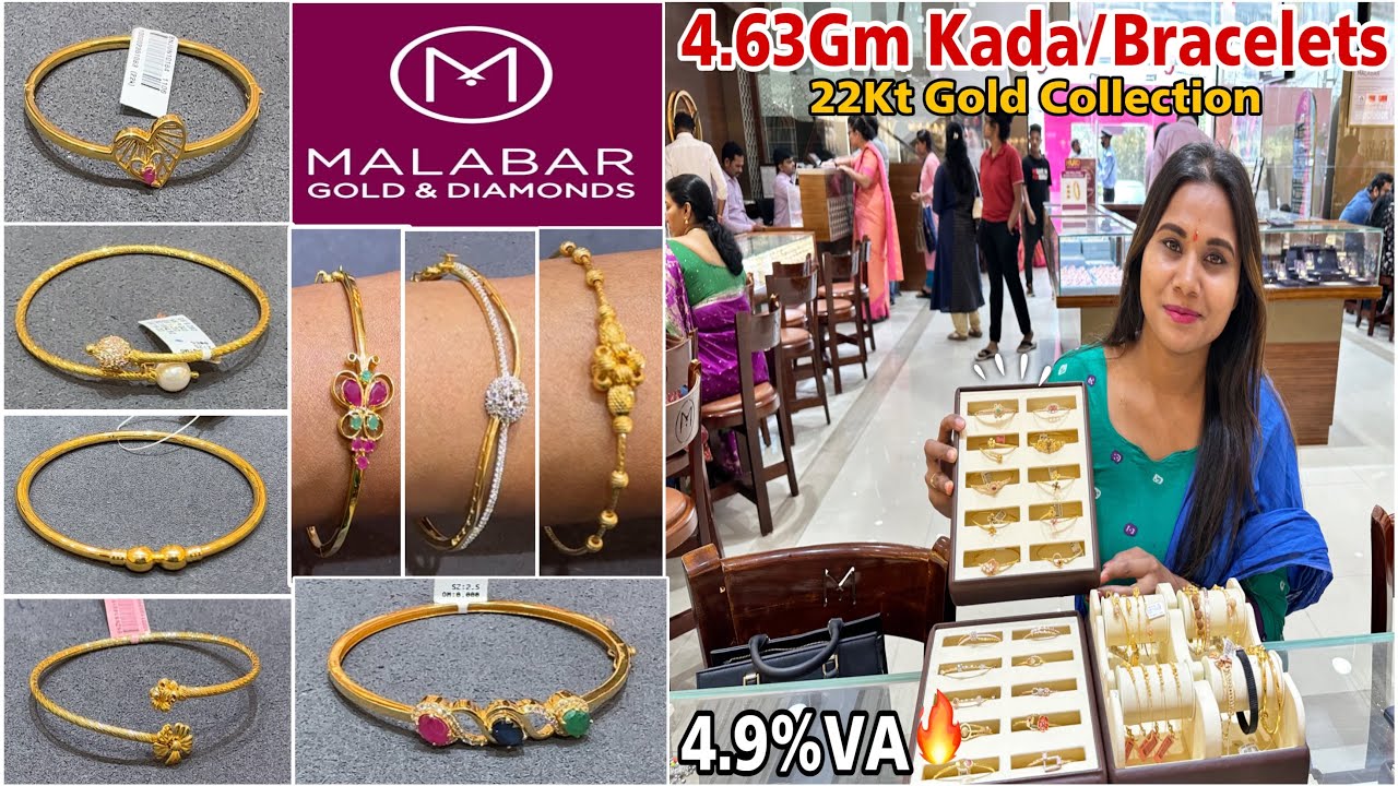 Manufacturer of Ladies gold kada bracelet-lkb33 | Jewelxy - 143430