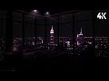 Rainy Night in a Cozy High-Rise Bedroom (No Ads)🌃City Lights Ambience&amp; Soothing Rain Sounds to Sleep