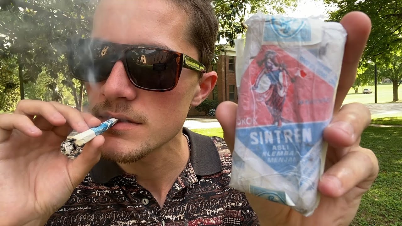 Smoking an Indonesian "Klembak" Cigarette for the First Time
