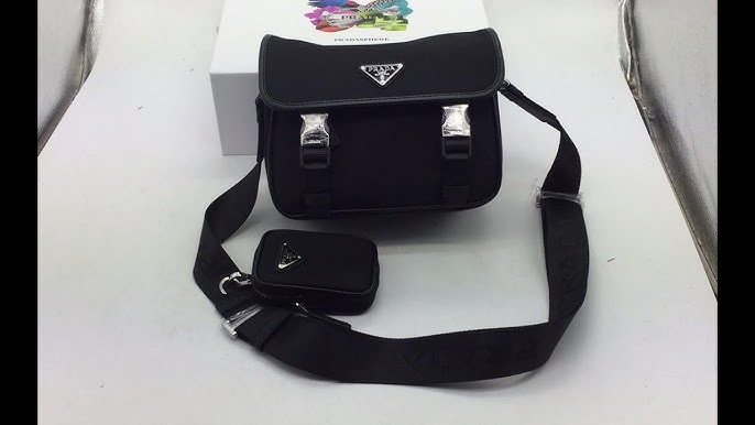  [Prada] TESSUTO + SAFFIANO Nylon Shoulder Bag 2VH797