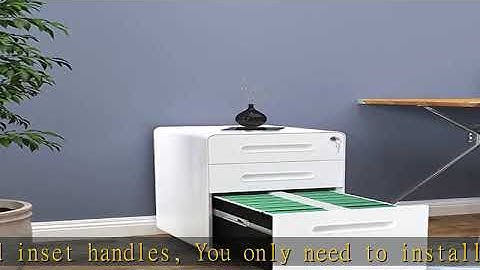 YITAHOME 3-Drawer Rolling File Cabinet, Metal Mobile File Cabinet with Lock, Filing Cabinet Under D