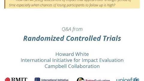 RCT - Justify assessment of impact that appears over a longer period of time