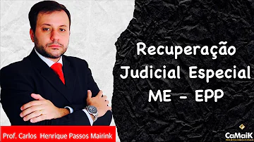 Como se procede no pedido de recuperação judicial feito por ME e EPP?