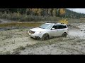 Subaru Forester in the mud