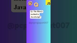 Famous filter method in JavaScript.     #shortsvideo #shorts Profile