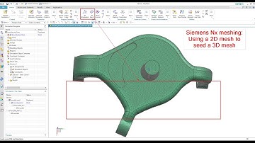 Using a 2D mesh to seed a 3D mesh in Nx Siemens | Unigraphics meshing Nx Nastran