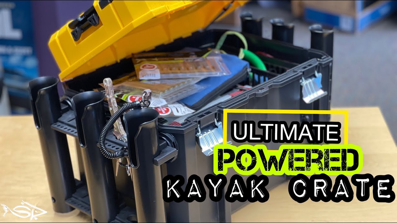 The ULTIMATE Tackle Crate for Kayak Fishing  Portable Storage and Power  ALL In ONE! 