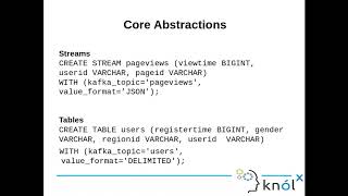 KSQL: Streaming SQL for Kafka