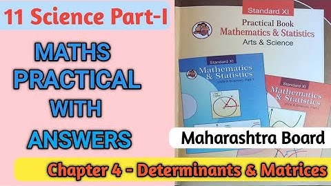 Class 11 maths Practical for Sci / | Maths Practical Record Book | Chapter 4 Determinants & Matrices