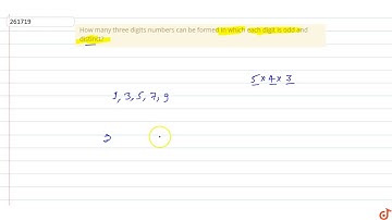 How many three digits numbers can be formed in which each digit is odd and distinct?