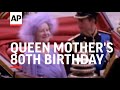 QUEEN MOTHER'S 80TH BIRTHDAY CEREMONY AT ST PAULS CATHEDRAL - NO SOUND - COLOUR