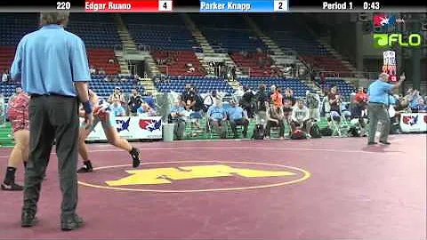 Junior 220 - Edgar Ruano (Illinois) vs. Parker Kna...
