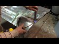 Lead filling a welded seam