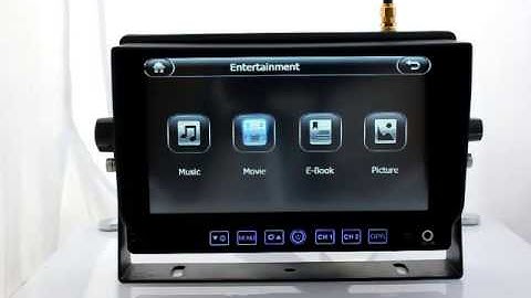 7" GPS Monitor Reversing CCD Camera Kit HD 12V/24V Truck Caravan 2 AV input 4PIN