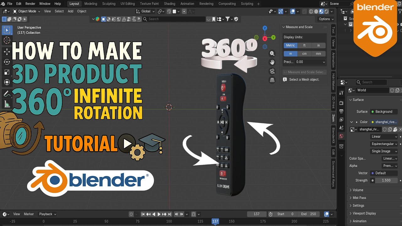 How to Make 3D Product 360° Infinite Rotation in Blender - YouTube