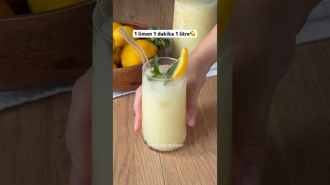 1 Limonla 1 Dakikada 1 Litre Limonata Tarifi 🍋 (Şekersiz, Çok Pratik) #limonata #pratiktarifler