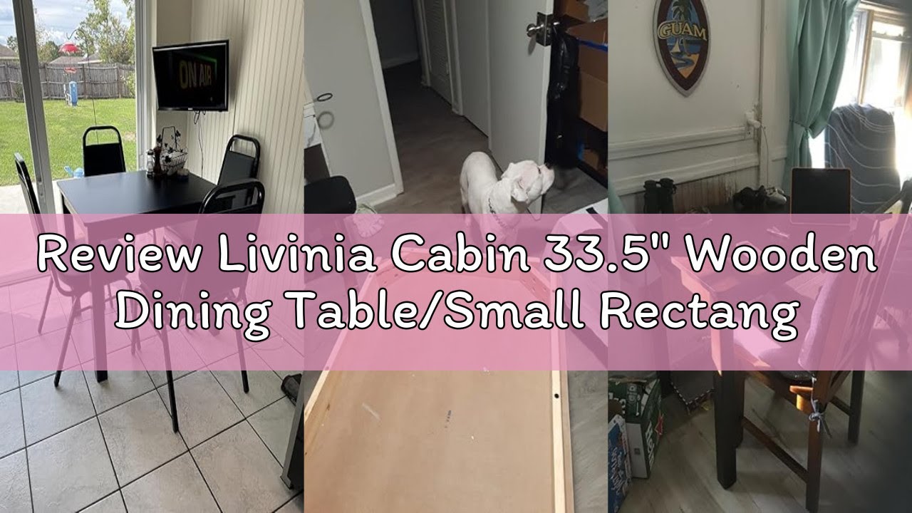 Review Livinia Cabin 33.5" Wooden Dining Table/Small Rectangular Modern Farmhouse Solid Wood Kitchen