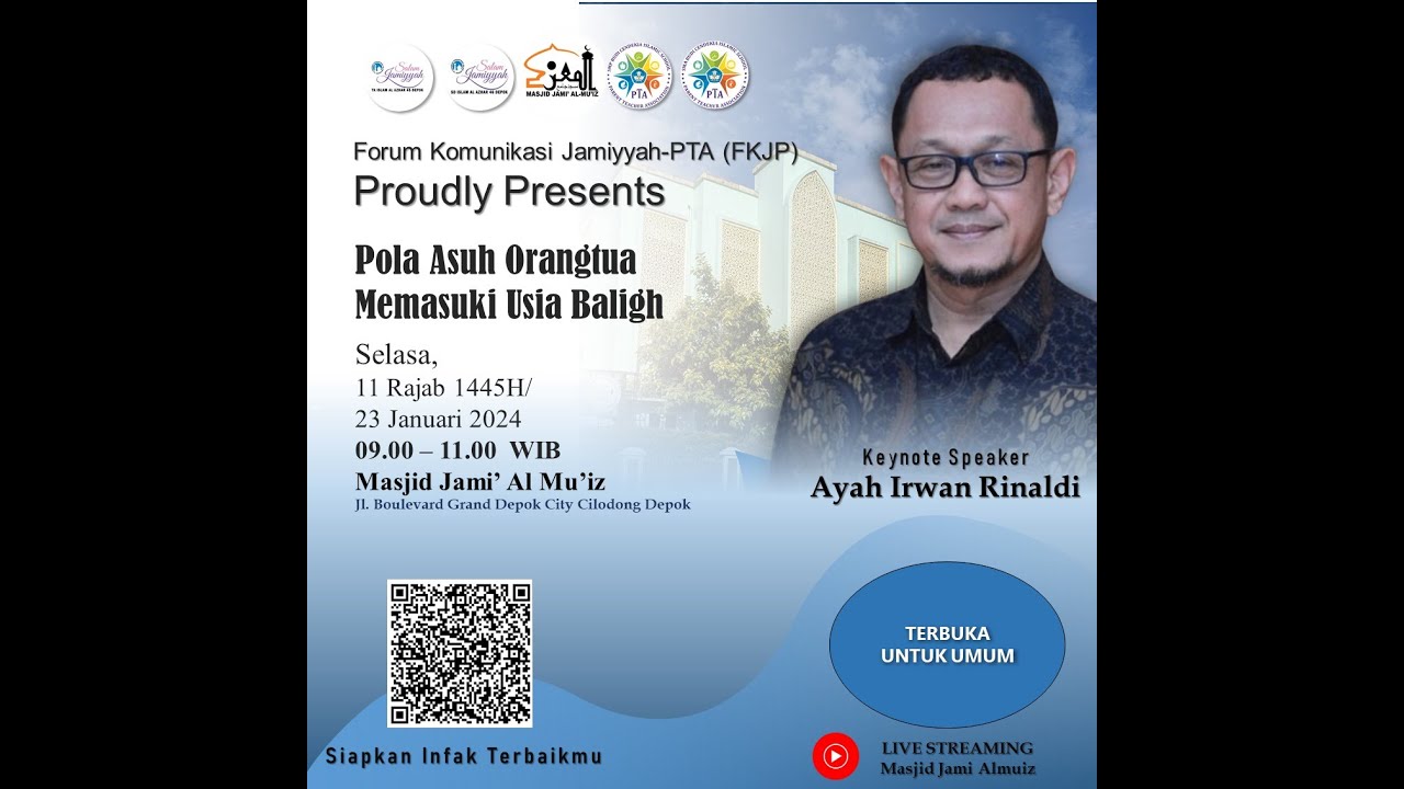 Pola Asuh Orang Tua memasuki Usia Baligh (Narasumber: Ayah Irwan ...