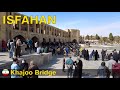 Isfahan iran 2022  walking on khajoo bridge with singing    