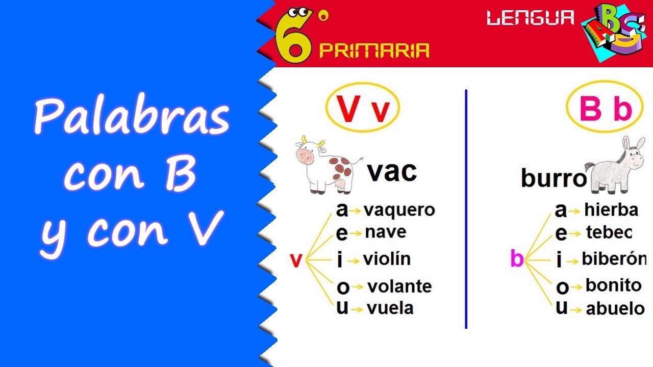 Palabras Con B Y Con V Lengua 6º Primaria Youtube