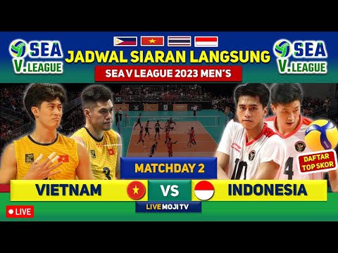 Jadwal Siaran Langsung Voli Putra Indonesia Vs Vietnam Live Moji Tv #seavleague2023