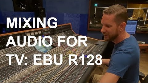 Mixing audio for TV: EBU R128