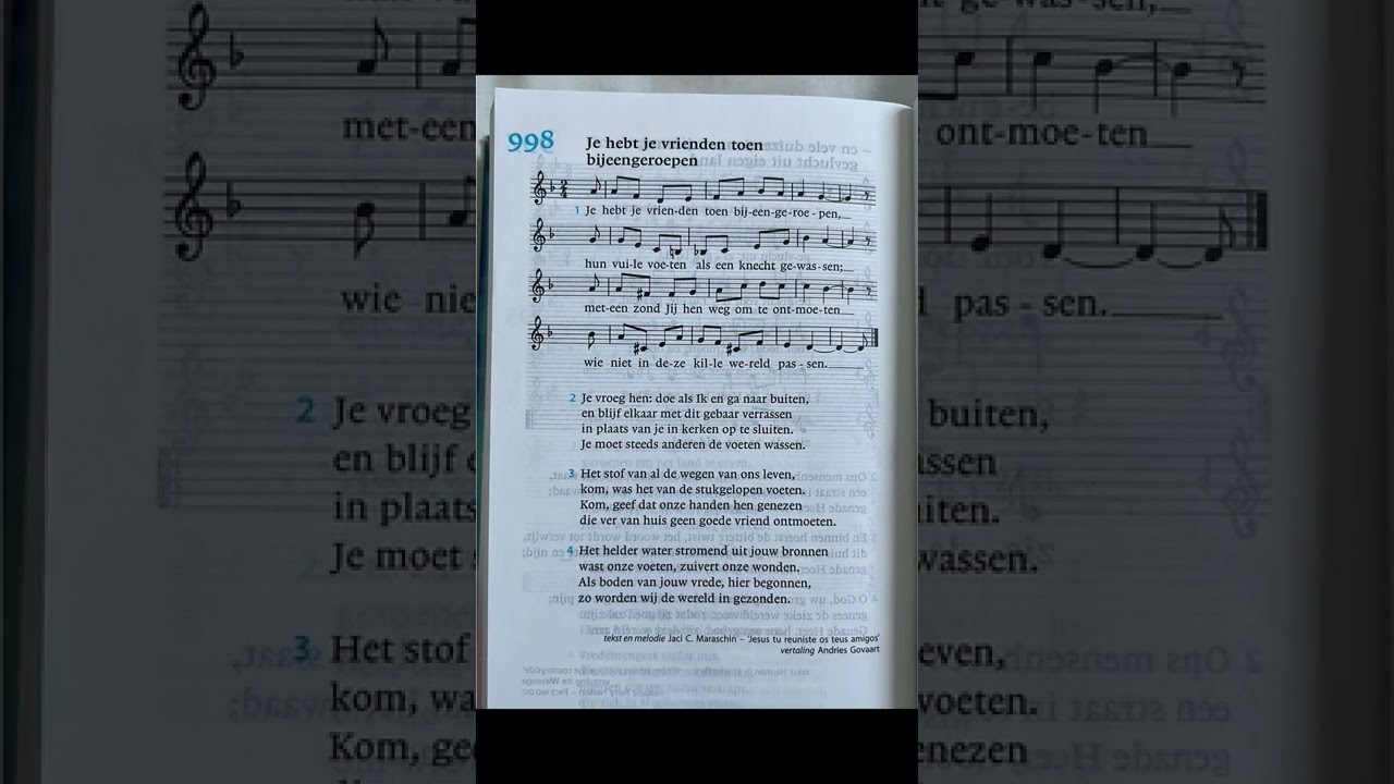 Je hebt je vrienden toen bijeengeroepen - Liedboek 998 - cello solo