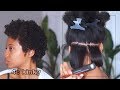 SILK PRESS on 4C twa NATURAL HAIR at home blowout/flat iron J Mayo