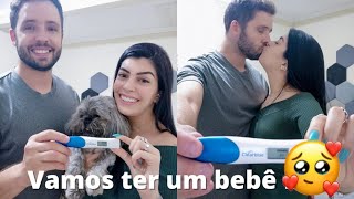 DESCOBRINDO A GRAVIDEZ | REAÇÃO DO PAPAI E DOS AVÓS 🤩🤰🏻👶🏻