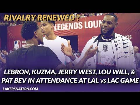 Lakers Summer League: LeBron, Kuz, Jerry West, Lou Will, &  Pat Beverley in Attendance at LAL vs LAC