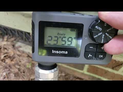 INSOMA ELECTRONIC WATERING TIMER Outdoor Garden Hose Faucet Timer Programmable DEMO DISCUSSION 