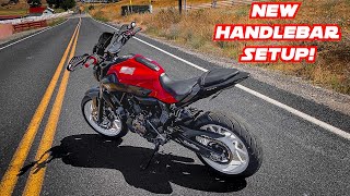 New Yamaha MT07 Handlebar Setup - Where Have I Been the Past Year?