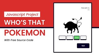 Who's That Pokémon? | Javascript Project With Source Code screenshot 2