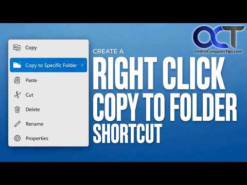 Add a Context Menu Right Click Copy Files and Folders to a Specific Folder Option in Windows