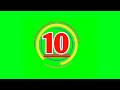 Copyright free green screen timer  10 seconds countdown timer with sound effect green screen