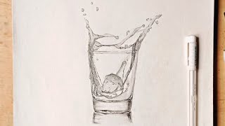 How to draw a glass of water step by step creative drawing tutorial