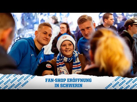 🆕Schwerin ist Hansazone: Die Eröffnung des neuen Fan-Shops!💙🤍❤